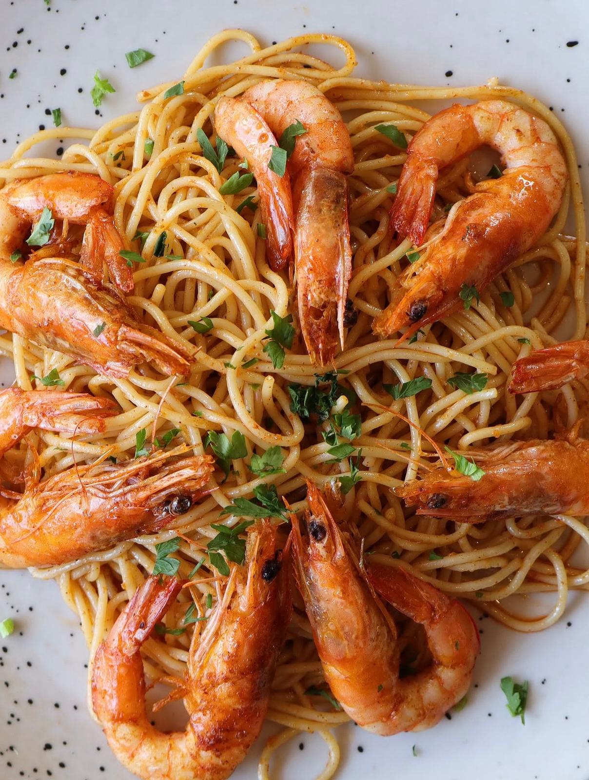 Pasta Capri com camarão